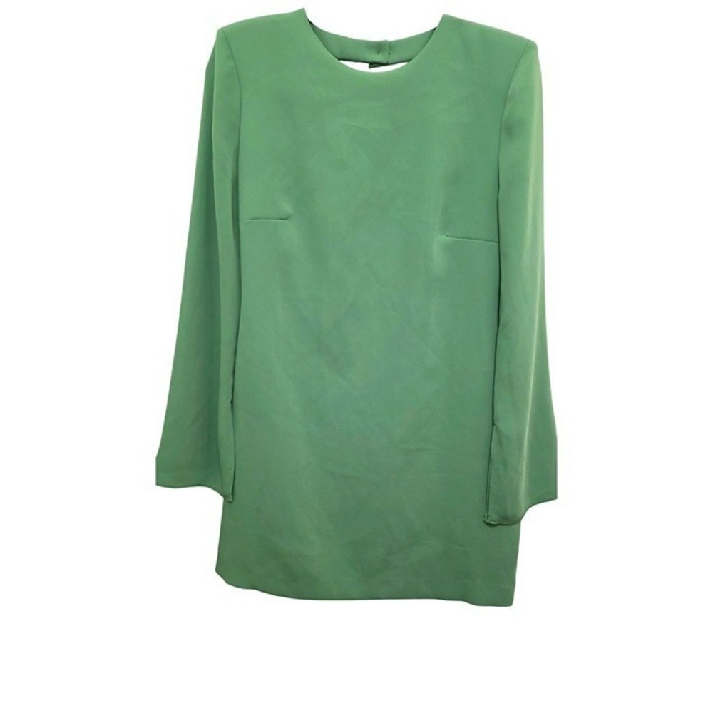 MNG Mango Women 6 Green Long-Sleeve Mini Dress Backless Festival Cocktail Boho